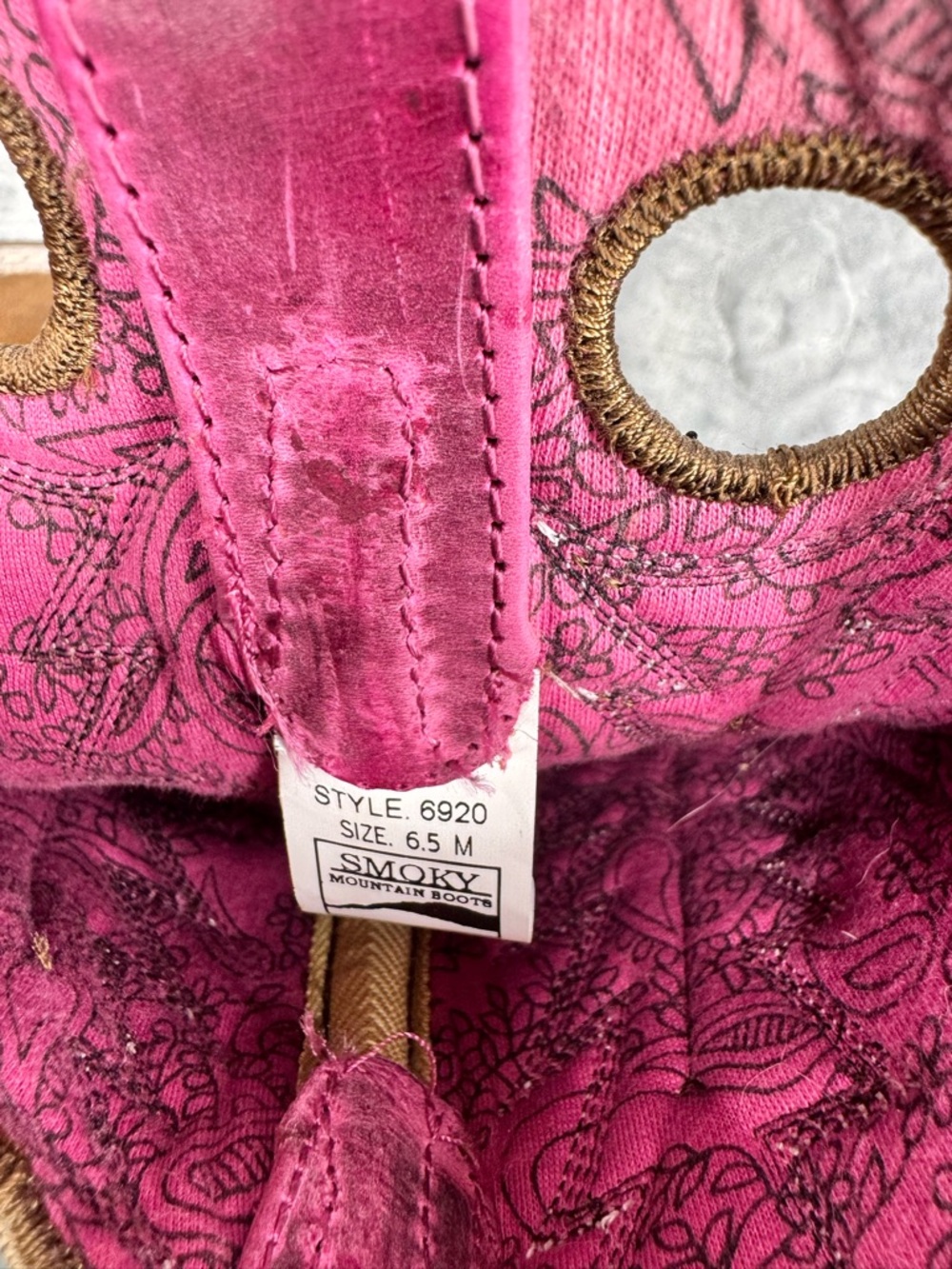Smoky Mountain Pink and Tan Boots - Picture 7 of 12